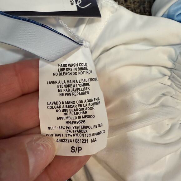 Isabella Rose Chambray Chateau Checkered Halter Swim Top Sz S NWT - Picture 5 of 11